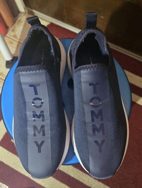 Tommy Hilfiger Navy Slip-On  Sneakers with White Soles
